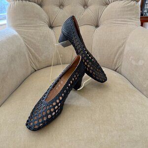 NEW Auth SOULIERE SEZANE Iconic LAURA Woven Leather Pumps